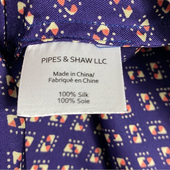 Veronica Beard 100% silk plum floral batik print blouse Sz 4 - Picture 6 of 7